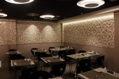 Sistema de luces para comedor hotel